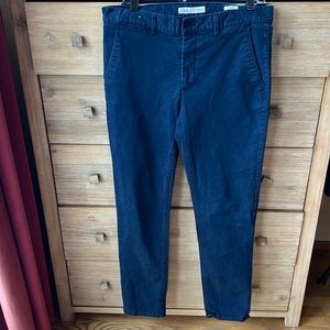 Zara slim fit navy cotton chino pants